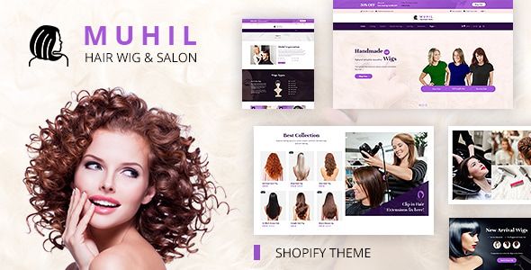 Muhil | Hair Salon, Extension & Hairdresser Shopify Theme 1 Muhil Hair Wig & Salon Shopify Theme