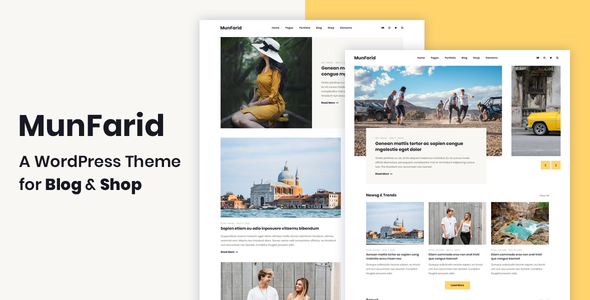 Munfarid - A WordPress Theme For Blog & Shop 1 Munfarid WordPress Theme