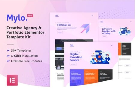 Mylo Creative Agency & Portfolio Template Kit for Elementor WordPress Plugin