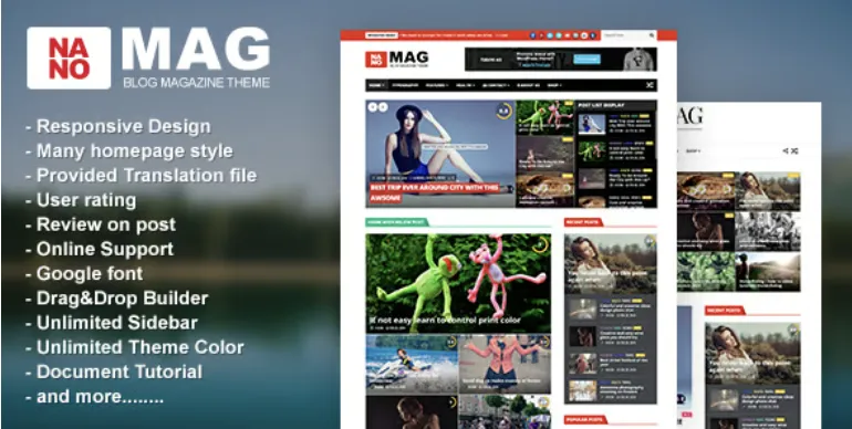 NanoMag - Responsive WordPress Magazine Theme 1 Nano Mag Responsive WordPress Magazine Theme