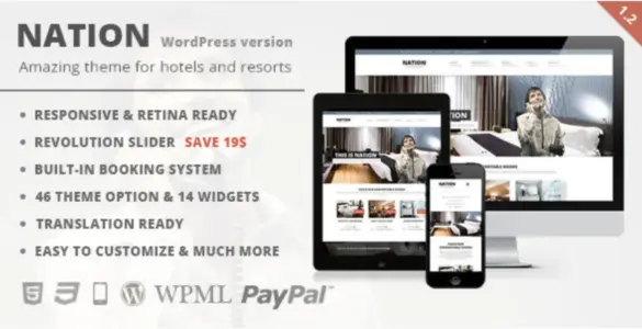 Nation Hotel Pro WordPress theme