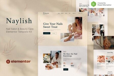 Naylish Nail Salon & Beauty Care Elementor Template Kit