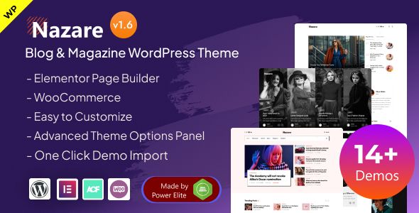 Nazare – Blog Magazine WordPress Theme 1 Nazare WordPress Theme