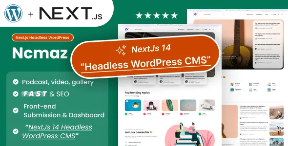 Ncmaz - NextJs Headless WordPress Blog Magazine 1 Ncmaz Next Js Headless WordPress Blog Magazine