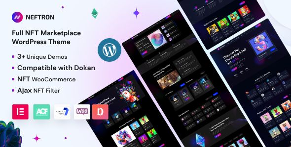 Neftron – NFT and Crypto Marketplace WordPress Theme 1 Neftron NFT and Crypto Marketplace WordPress Theme