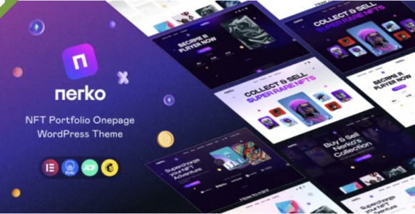 Nerko NFT Portfolio Onepage WordPress Theme