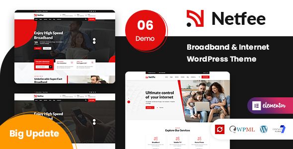 Netfee – Broadband Internet WordPress Theme 1 Netfee – Broadband Internet WordPress Theme