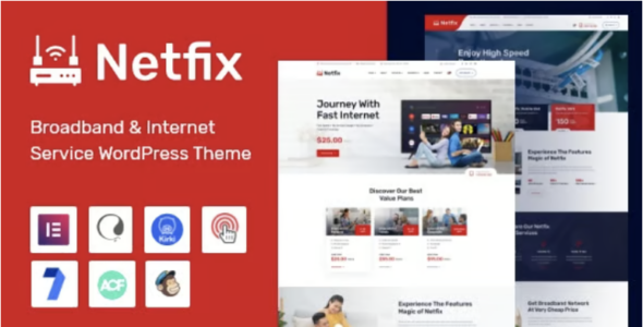 Netfix Broadband & Internet Service WordPress Theme