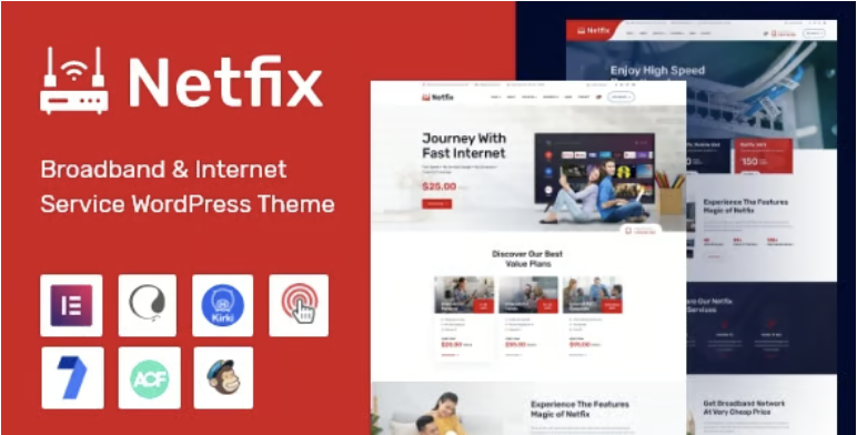 Netfix – Broadband & Internet Services WordPress Theme + RTL 1 Netfix Broadband & Internet Service WordPress Theme