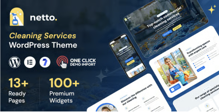 Netto - Cleaning Company WordPress Theme 1 Netto Cleaning Company WordPress Theme