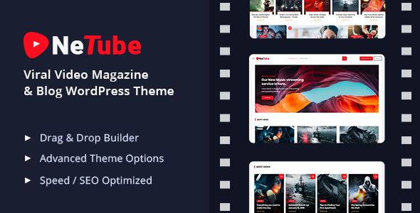 Netube – Viral Video Blog / Magazine WordPress Theme 1 Netube – Viral Video Blog / Magazine WordPress Theme