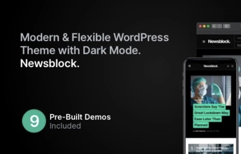 Newsblock Pro – News & Magazine WordPress Theme with Dark Mode 1 Newsblock Pro WordPress Theme