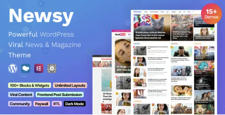 Newsy - Viral News & Magazine WordPress Theme 1 Newsy Viral News & Magazine WordPress Theme