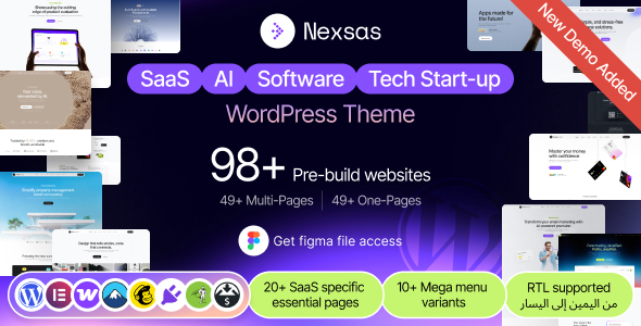 Nexsas | SaaS & AI Startup WordPress Theme 1 Nexsas SaaS & AI Startup WordPress Theme