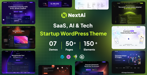 NextAI - SAAS, AI & Tech Startup WordPress Theme 1 Next AI SaaS AI & Tech Startup WordPress Theme