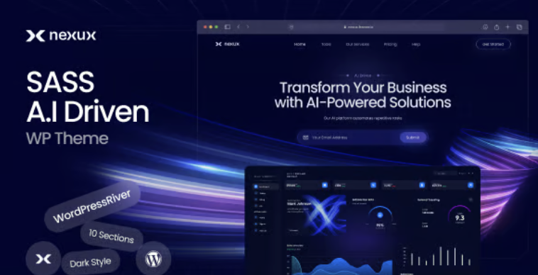 Nexux - AI Saas Landing Page WordPress Theme 1 Nexux AI Saas Landing Page WordPress Theme