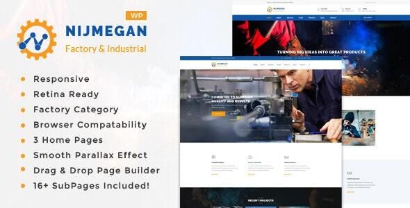 Nijmegan – Factory and Industrial Business WordPress Theme 1 Nijmegan Factory and Industrial Business WordPress Theme