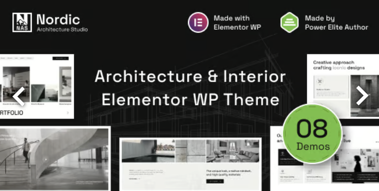 Nordic - Architecture & Interior Design WordPress Theme 1 Nordic Architecture & Interior Design WordPress Theme