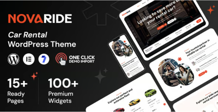 Novaride - Car Rental WordPress Theme 1 Novaride Car Rental WordPress Theme