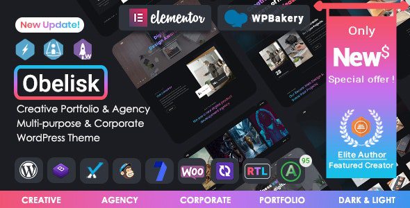 Obelisk - Agency Portfolio & Creative WordPress Theme 1 Obelisk - Agency Portfolio & Creative WordPress Theme