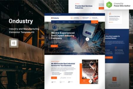 Ondustry Industry & Manufacturing Elementor Template Kit