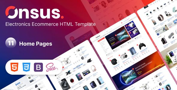Onsus - ElectronicsE-commerce HTML Template 1 Onsus Electronics E-commerce HTML Template