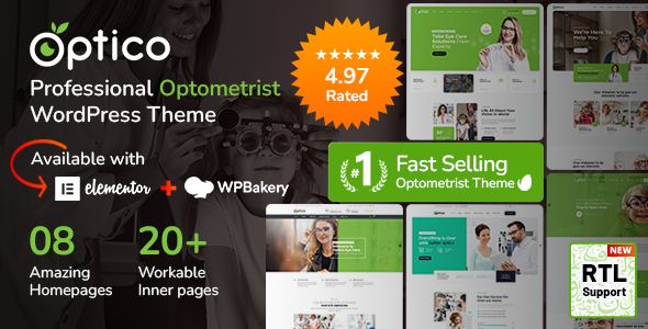 Optico | Optometrist Eye Care WordPress Theme 1 Optico Professional Optometrist WordPress Theme