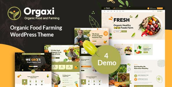 Orgaxi - Organic food and fram WordPress Theme 1 Orgaxi Organic Food and Farming WordPress Theme