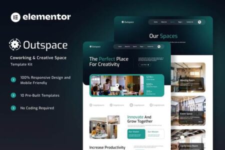 Outspace Coworking Creative Space Elementor Template Kit