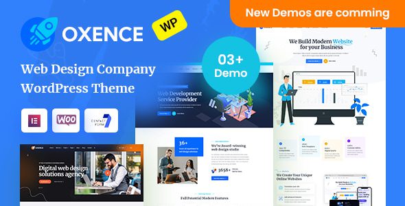 Oxence - Web Design Agency Elementor WordPress Theme 1 Oxence Web Design Agency WordPress Theme