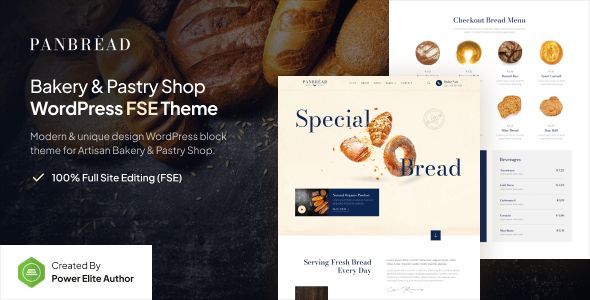Panbread – Fresh Bakery & Pastry Gutenverse FSE WordPress Theme 1 Panbread Bakery & Pastry Shop WordPress FSE Theme