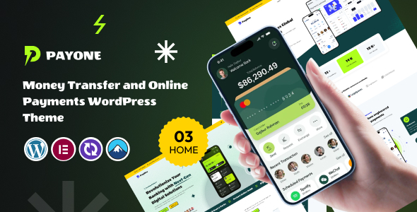 PayOne – Money Transfer & Online Payments With Banking WordPress Theme 1 Pay One – Money Transfer & Online Payments WordPress Theme