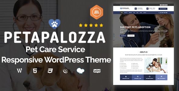 Petapalozza – Pet Care Service WordPress Theme 1 Petapalozza Pet Care Service Responsive WordPress Theme
