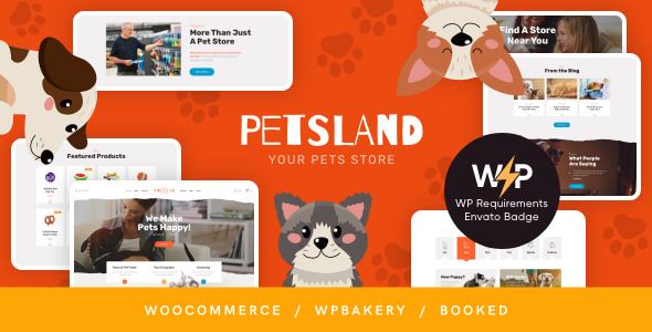 Pets Land | Pet Shop & Veterinary WordPress Theme 1 Pets Land WordPress Theme
