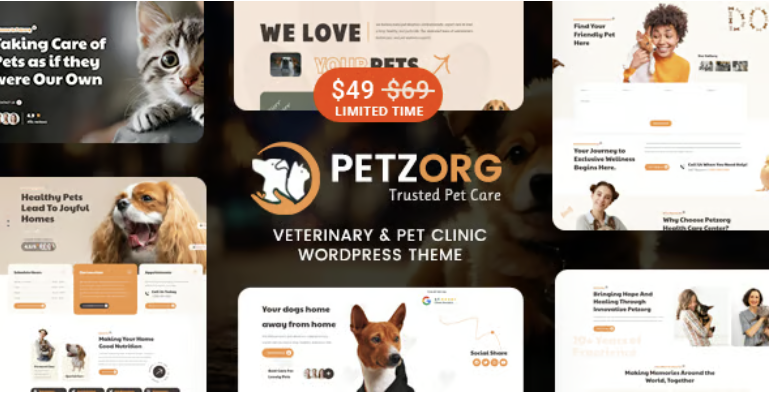 Petzorg - Veterinary & Pet Care Clinic WordPress Theme 1 Petzorg Veterinary & Pet Care Clinic WordPress Theme