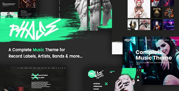 Phase – A Complete Music WordPress Theme for Record Labels and Artists 1 Phase – A Complete Music WordPress Theme