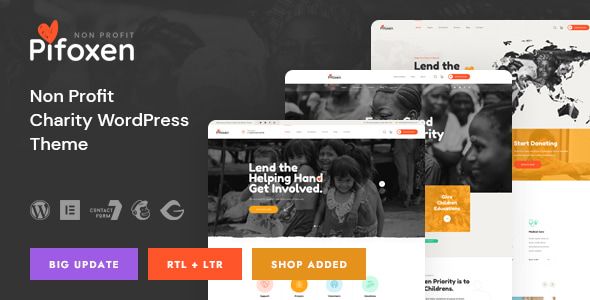 Pifoxen – Nonprofit Charity WordPress Theme 1 Pifoxen Nonprofit Charity WordPress Theme