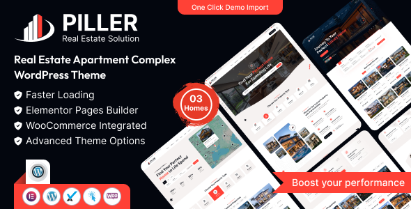 Piller – Real Estate WordPress Theme 1 Piller Real Estate WordPress Theme