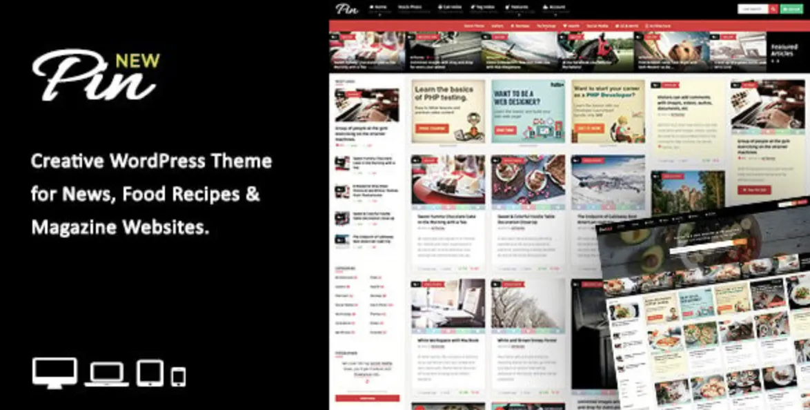 Pin = Pinterest Style / Personal Masonry Blog / Front-end Submission 1 Pin = Pinterest Style / Personal Masonry Blog / Front-end Submission
