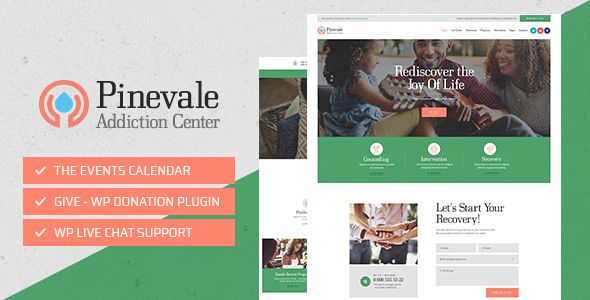 Pinevale | Addiction Recovery and Rehabilitation Center WordPress Theme 1 Pinevale Addiction Recovery and Rehabilitation Center WordPress Theme