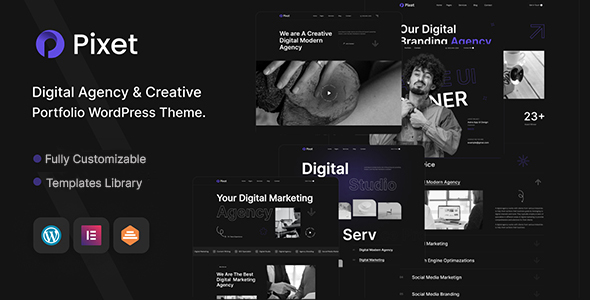 Pixet - Creative Portfolio & Digital Agency WordPress Theme 1 Pixet Creative Portfolio & Digital Agency WordPress Theme