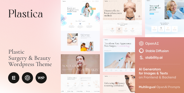 Plastica - Plastic Surgery & Cosmetic Procedures WordPress Theme 1 Plastica WordPress Theme