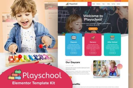 Playschool Childcare School Elementor Template Kit