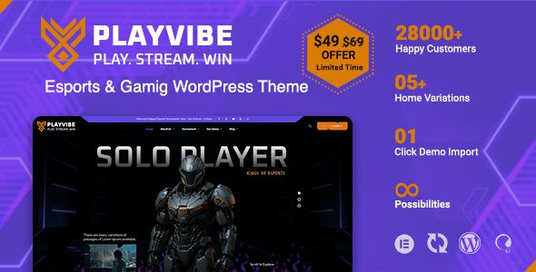 Playvibe – Esports Gaming WordPress Theme 1 Playvibe Esports Gaming WordPress Theme