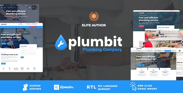 Plumbit - Plumbing WordPress Theme 1 Plumbit WordPress Theme