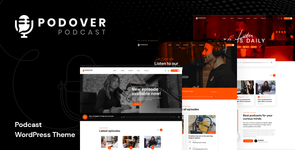 Podover - Podcast Wordpress Theme 1 Podover - Podcast WordPress Theme