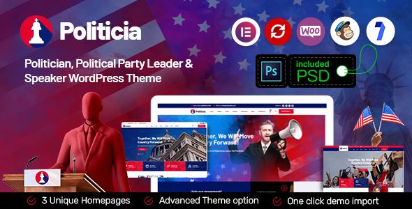 Politicia – Politician Speaker WordPress Theme 1 Politicia – Politician Speaker WordPress Theme