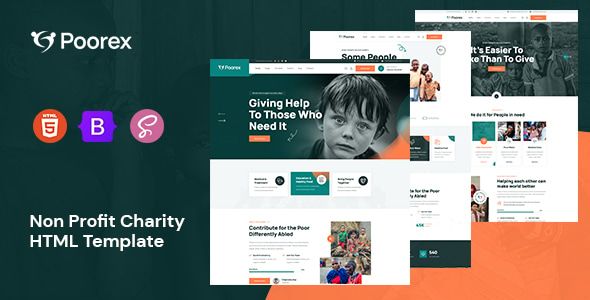 Poorex - Nonprofit Charity HTML Template 1 Poorex Nonprofit Charity HTML Template