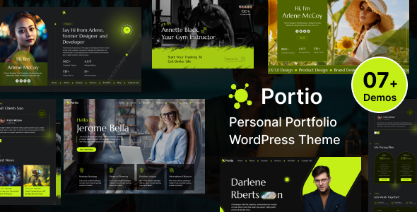 Portio - Personal Portfolio Resume WordPress Theme 1 Portio Personal Portfolio WordPress Theme