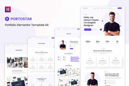 Portostar Personal Portfolio Elementor Template Kit